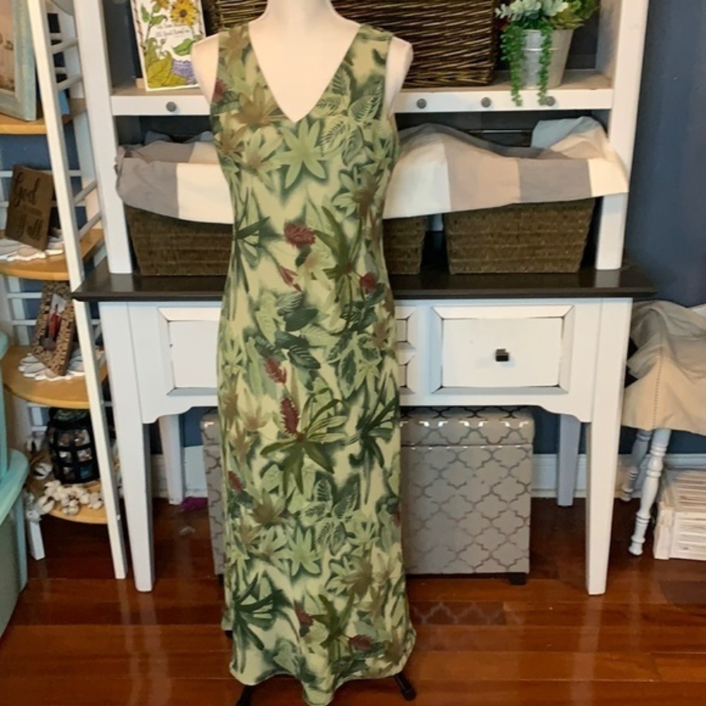 Maggy London Long‎ Sleeveless Patterned Dress Sz 6